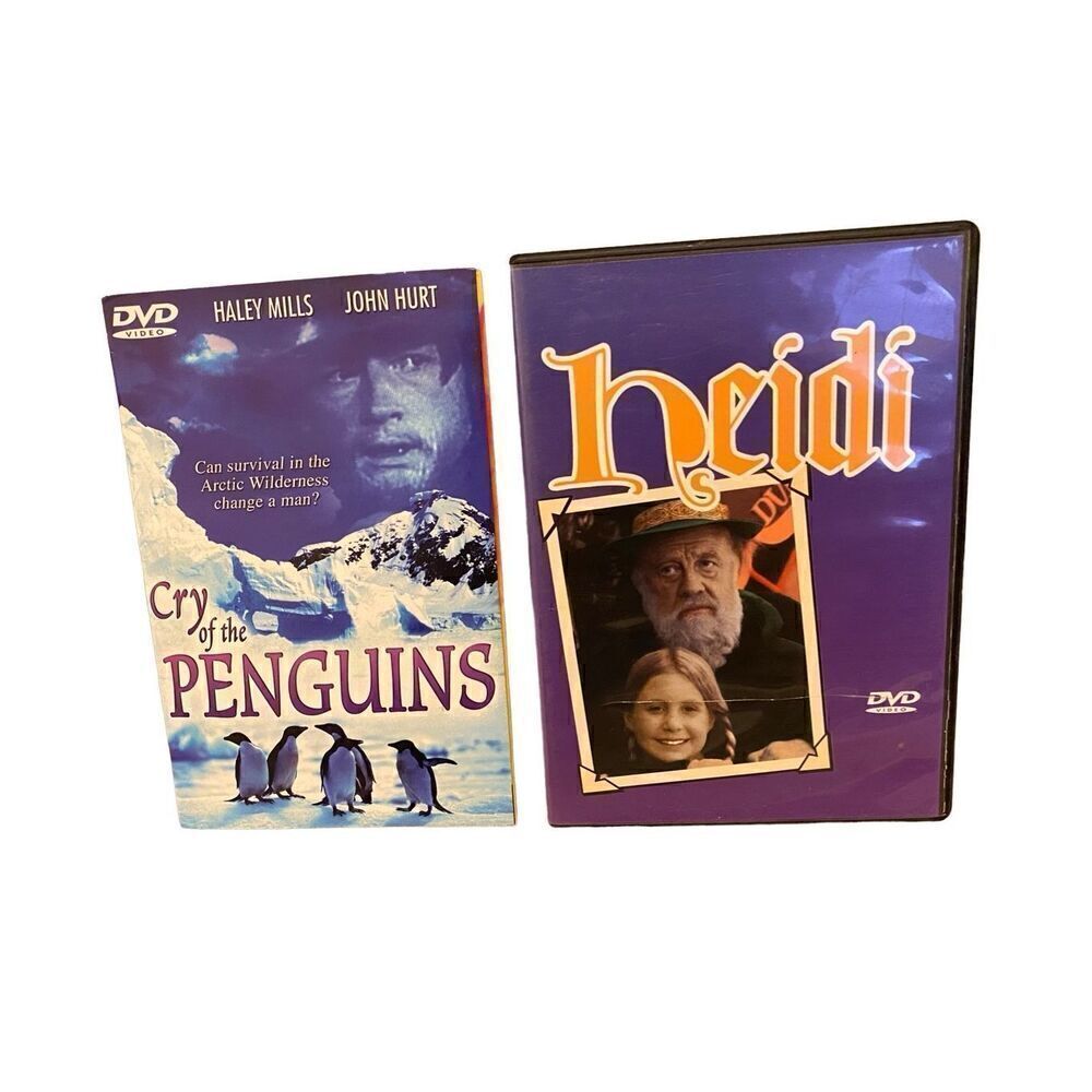 Lot Of 2 Dvd Movies Heidi Cry of The Penguins Entertainment Nature